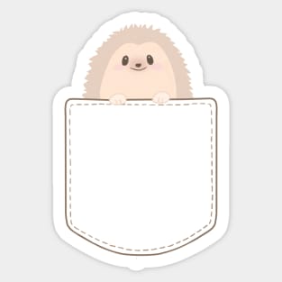 Cute Hedgehog Pocket Tee Sticker